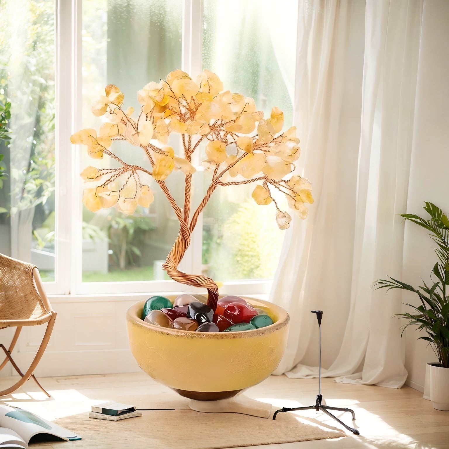 Évocateur de bonheur - Arbre Feng Shui Citrine